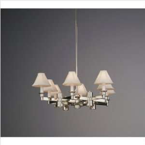 Robert Abbey David Easton Uppark Chandelier in Polished Nickel with 