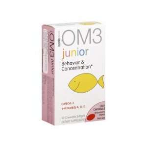  OM3 Junior Behavior & Concentration Chewable Strawberry 