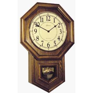    Regulator Glass Quartz Movement Wood Wall Clock