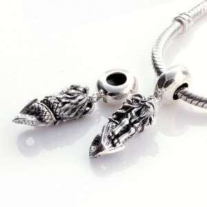 Silver Ring Shape Charm with Zodiac Capricorn Cameo Dangle for Pandora 