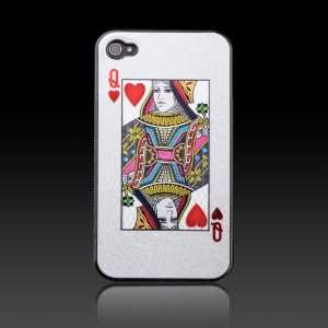  Queen of Hearts Card Silver Enigma flexible TPU case 