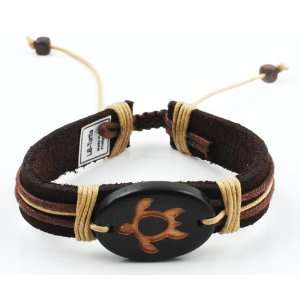  Trendy Celeb Genuine Leather Bracelet   TURTLE Jewelry