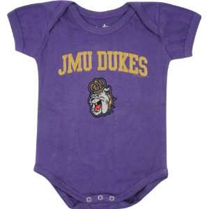 James Madison Dukes Newborn/Infant Purple Big Fan Creeper  