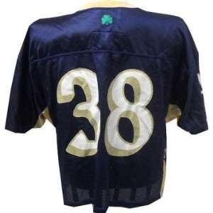  Notre Dame #38 Game Used 2002 04 Navy Lacrosse Jersey w 