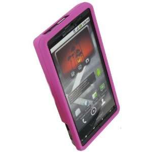  Verizon Motorola Droid X Soft Touch Snap On Case (Hot Pink 