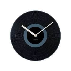  Karlsson Wall Clock Black Record Aluminum, Black