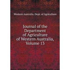 Journal of the Department of Agriculture of Western Australia, Volume 