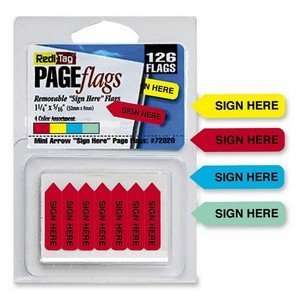   Flags, Sign Here, Blue/Mint/Red/Yellow, 126 Flags/Pack RTG72020