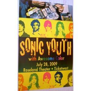  Sonic Youth Poster   Concert Rather Ripped