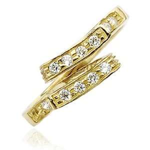  10Kt. Gold Solitaire Cubic Zirconia Toe Ring West Coast 