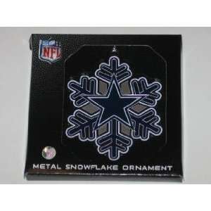 DALLAS COWBOYS Team Logo & Colors (3.5) Metallic SNOWFLAKE CHRISTMAS 