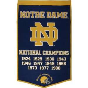  Notre Dame Fighting Irish  Football  (Navy) Dynasty Banner 