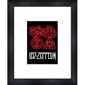  LED ZEPPELIN Symbols   Custom Framed Print   Framed Music 
