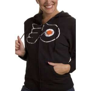  Philadelphia Flyers  Black  Womens Giant Logo Hooded 