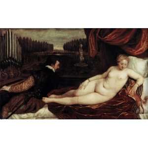   Titian   Tiziano Vecelli   32 x 20 inches   Venus and an Organist an