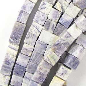  8mm lavender crazy lace agate cube beads 16 strand