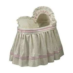  Baby King and Queen Pink Bassinet Liner/Skirt and Hood 