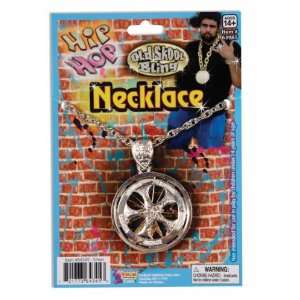  Hip Hop Spinning Necklace   Silver Accessory [Apparel 