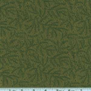  45 Wide Fantasy Floral Fern Olive Fabric By The Yard 