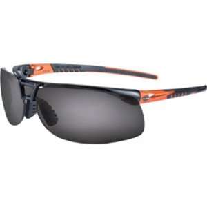 Harley Davidson Safety Glasses, Black Orange Frame, Gray Hardcoat Lens 