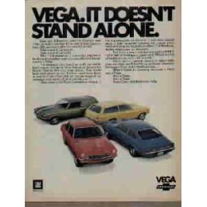  VEGA. It Doesnt Stand Alone.  1971 Chevrolet Vega Ad 