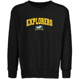  NCAA La Salle Explorers Youth Logo Arch Crew Neck Fleece 