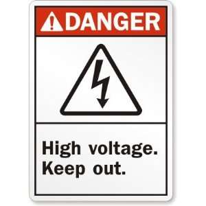  Danger (ANSI) High Voltage Keep Out (with graphic 