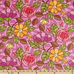   Trellis Floral Orchid Fabric By The Yard Arts, Crafts & Sewing