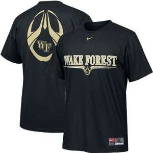 Nike Wake Forest Demon Deacons Black Team Issue T shirt  