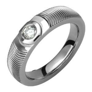  Beaute Unique Mens Cz Titanium Ring with Elegant Design 