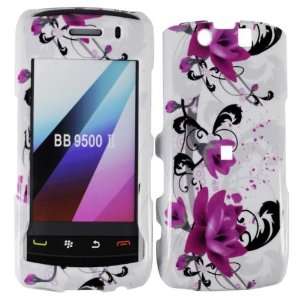  Purple Lily Hard Case Cover for Blackberry Storm 2 9550 