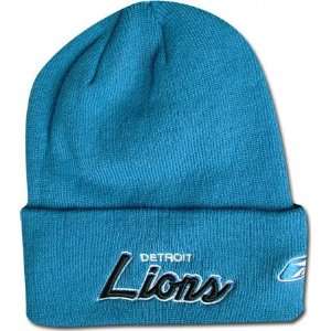  Detroit Lions End Zone Script Knit Hat