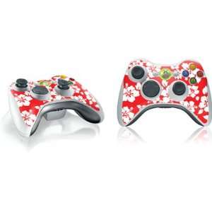   Red and White Vinyl Skin for 1 Microsoft Xbox 360 Wireless Controller