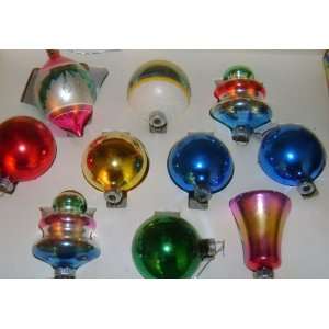  Shiny Brite with Odd Shapes Christmas Ornaments 