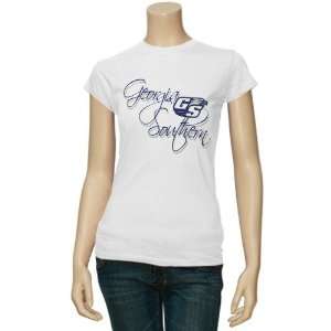  NCAA Georgia Southern Eagles Ladies White Script T shirt 