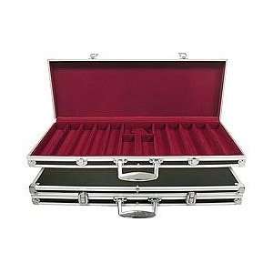  550 Capacity Aluminum Case/Red Interior