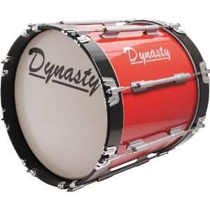  Dynasty Marching Bass Drums, Red 16 inch Musical 
