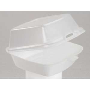 Dart DCC 60HT1 Foam Hinged Lid Carryout Container 5.88 in. x 6 in. x 3 