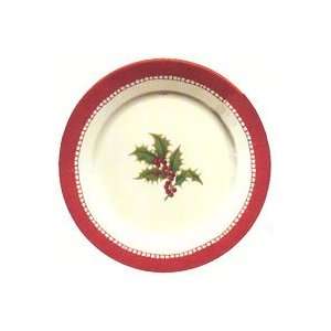  Holly Linen Red 10 inch Paper Christmas Party Christmas 