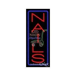 Nails vertical LED Sign 27 inch tall x 3.51 inch wide x 3.5 inch deep 