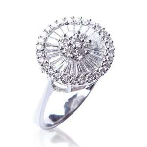   Diamond Ring in 18ct White Gold, Ring Size 8 David Ashley Jewelry