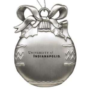 University of Indianapolis   Pewter Christmas Tree Ornament   Silver