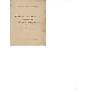  Madison Township Commencement Program 1905 (Putnam County Indiana 