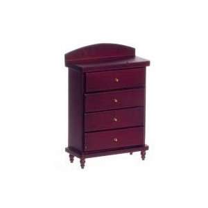    Dollhouse Miniature Mahogany Chest of Drawers 