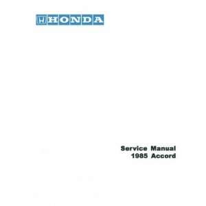  1985 HONDA ACCORD Shop Service Repair Manual Book 