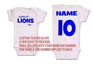 lions baby onsie romper jersey detroit shirt fan top  