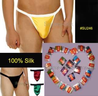 Mens 100% Silk G strings/Thongs S~XXL SU246 ●Free p&p  