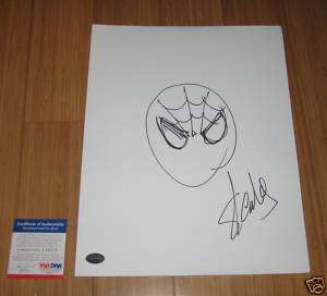 Stan Lee Signed Spider Man Drawing PSA/DNA  