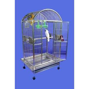    Large Dome Top Bird Cage 40x30 Stainless Steel