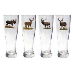  Wildlife Pilsner Glasses (Set of 8)